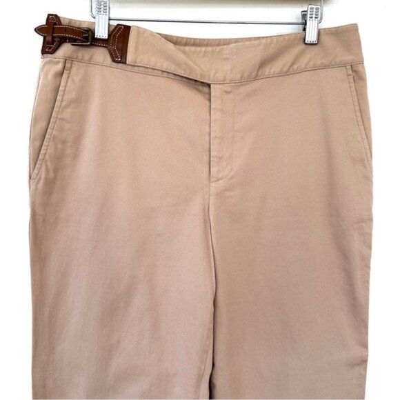 Ralph Lauren Chinos Classic Flat-Front Design, High-rise, Straight Leg, Cotton - Picture 2 of 14